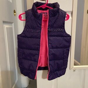 Gymboree Navy and Pink Polka Dot Vest size 4T